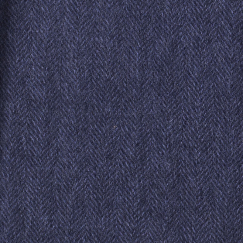 Brushed Woollen Tartan Scarf Navy - Image 3
