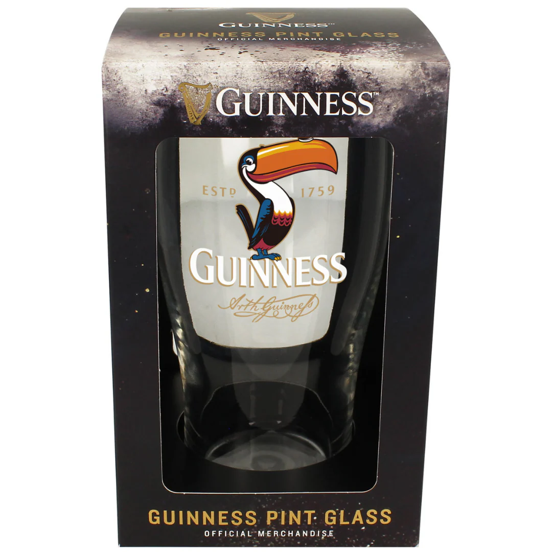 Engraved Guinness Toucan Pint Glass In Giftbox - Image 7