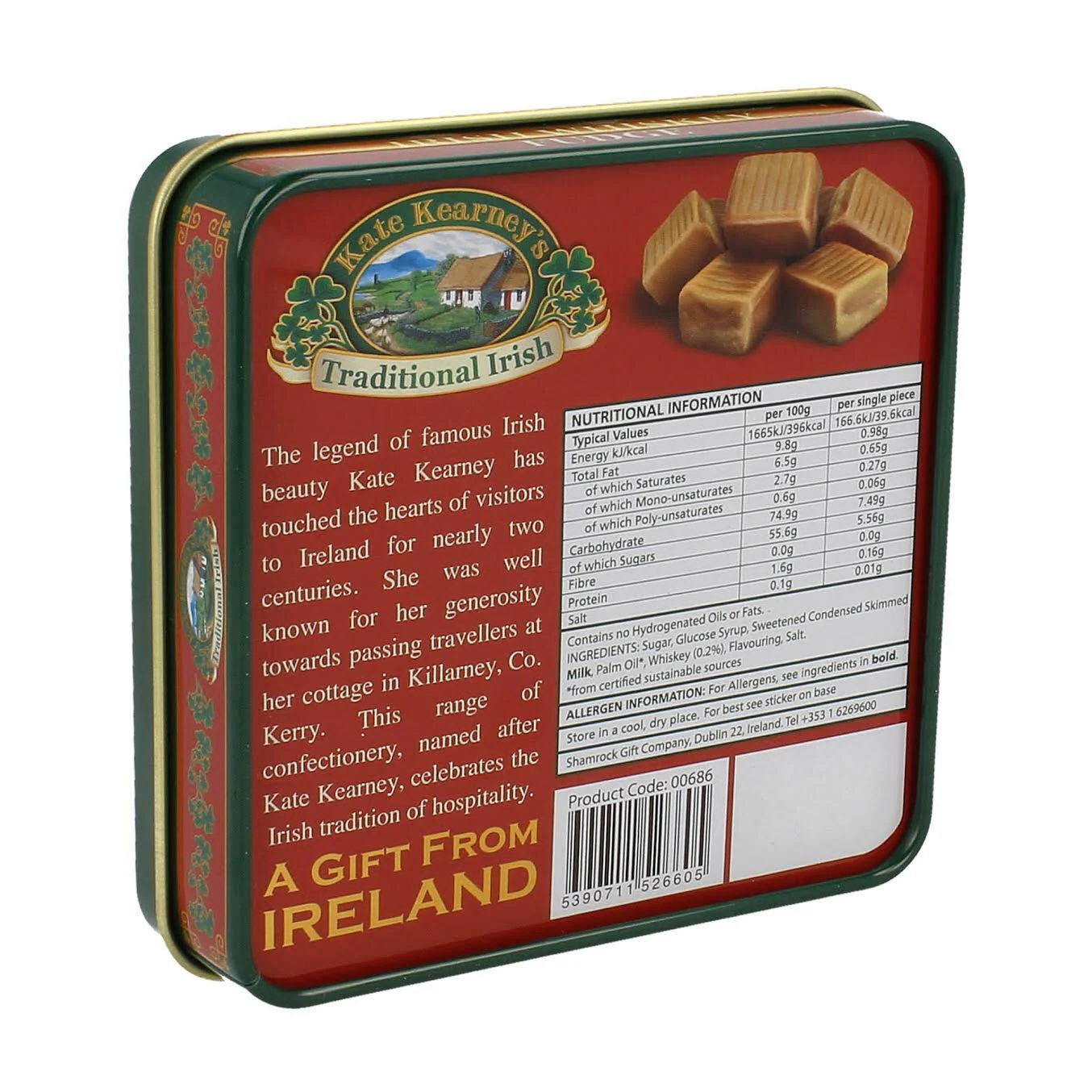 Gift From Ireland Kate Kearney Irish Whiskey Fudge In Tin 100g - Image 3