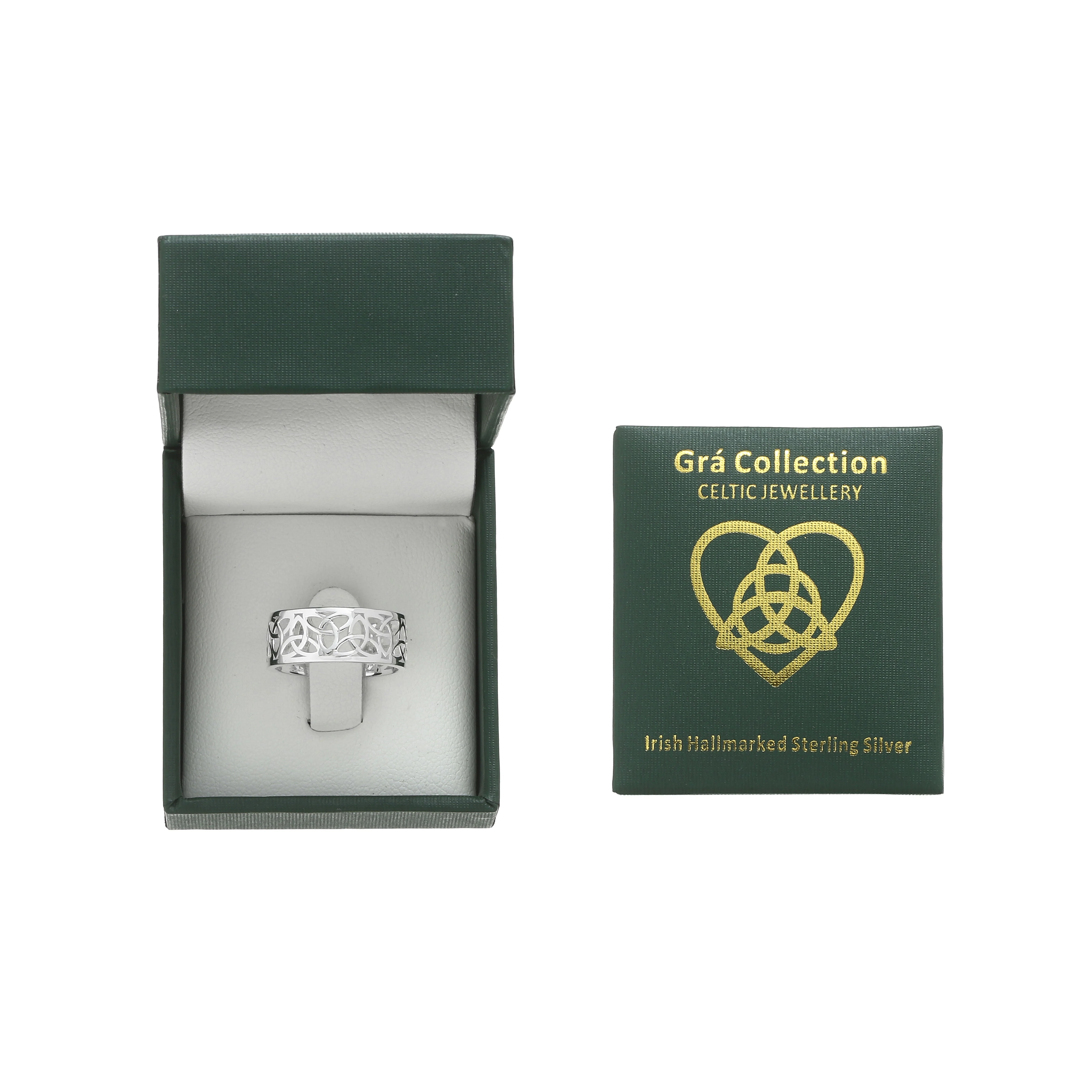 Grá Collection Trinity Knot Celtic Band Ring Sterling Silver - Image 3