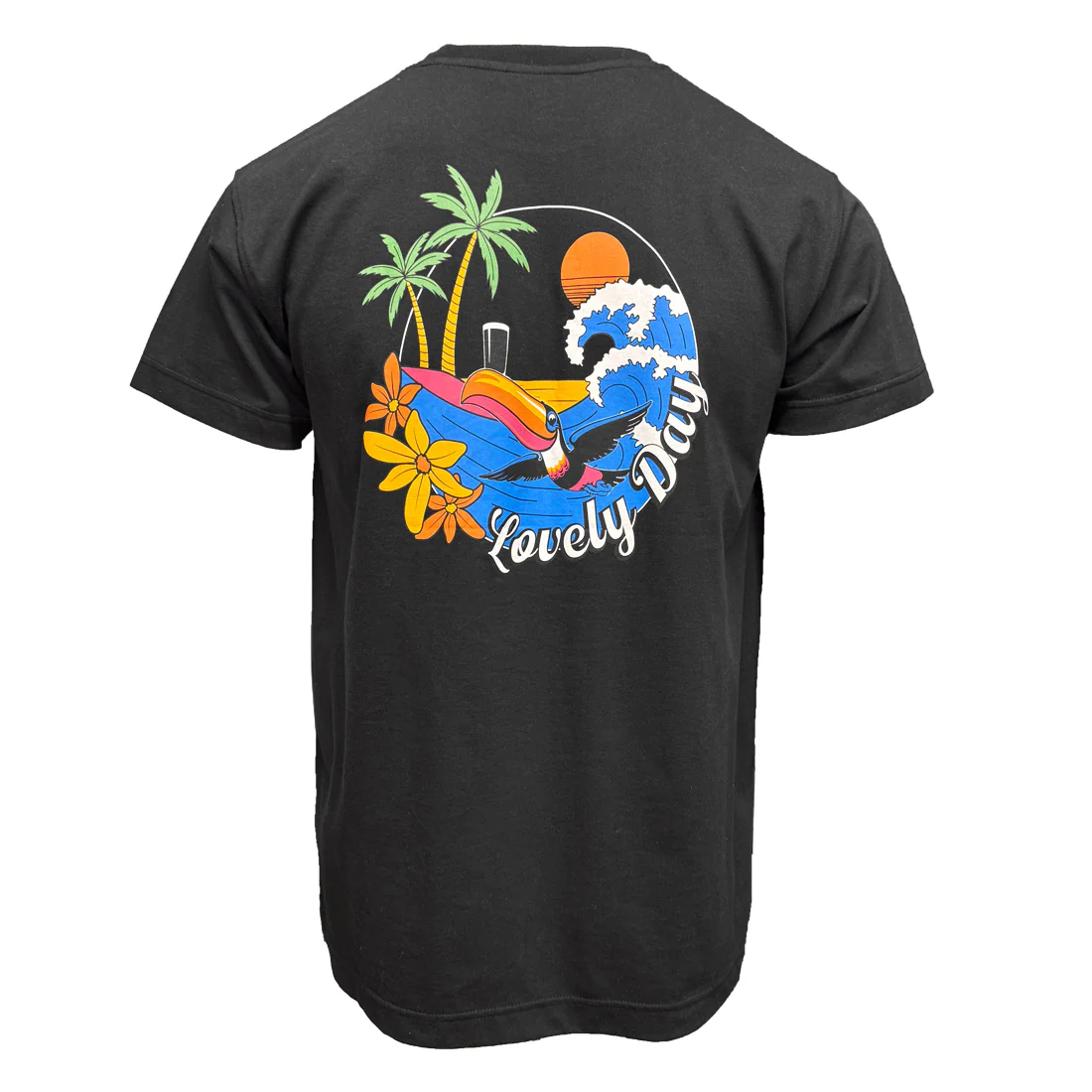 Guinness Black Hawaiian Toucan Lovely Day T-Shirt - Image 3