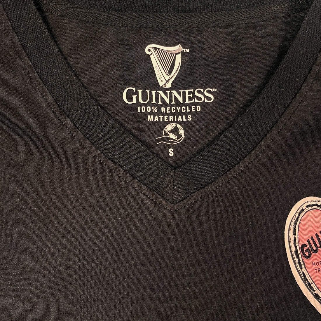 Guinness Black Heart Ladies T-Shirt - Image 4