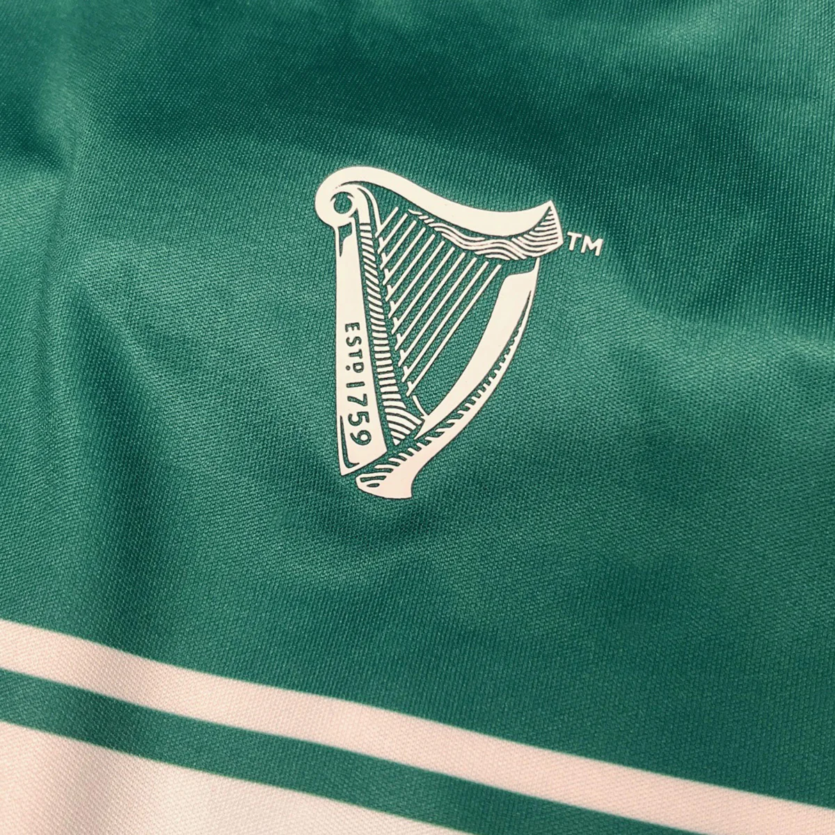 Guinness Green & White Striped Football Top - Image 10