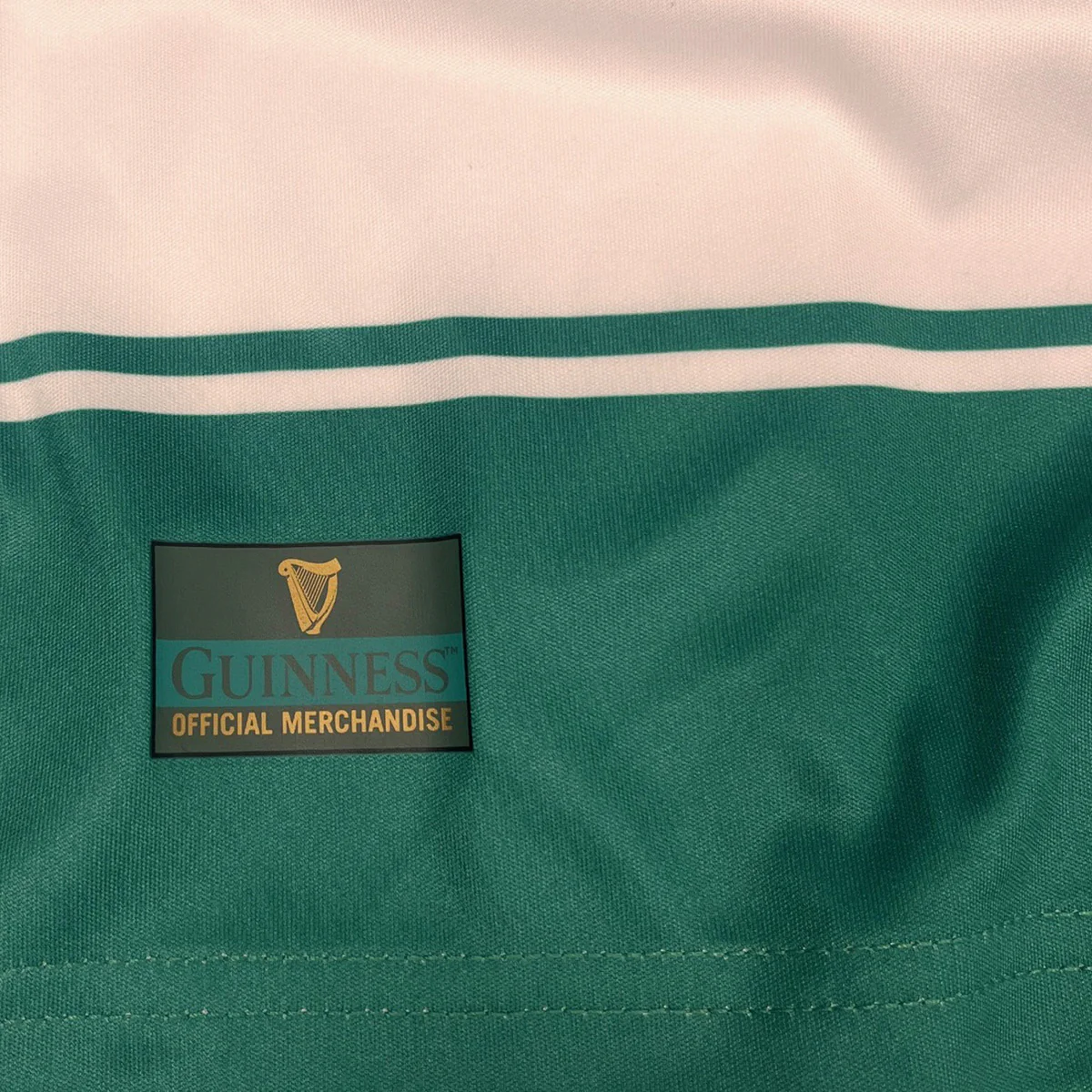 Guinness Green & White Striped Football Top - Image 8