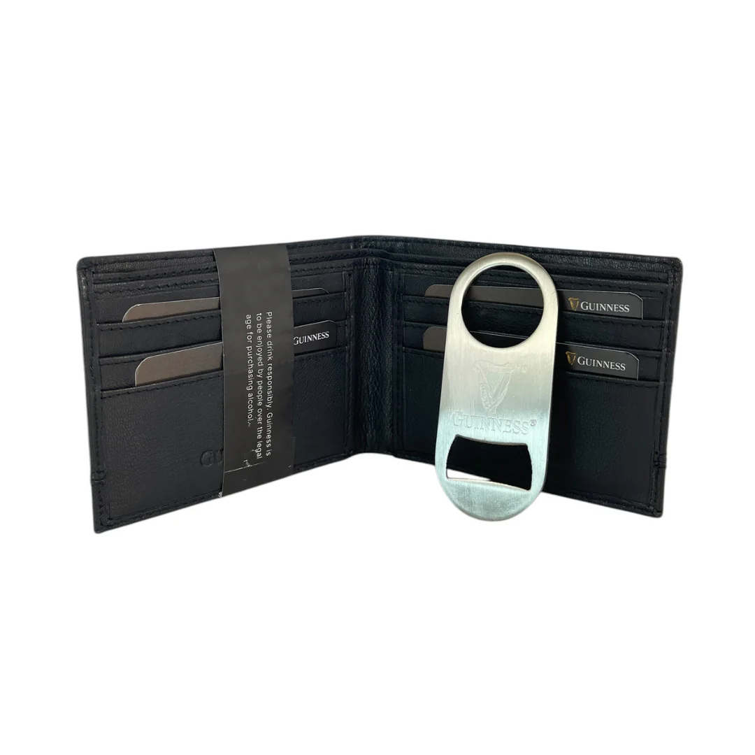 Guinness Leather Wallet And Opener Key Fob Gift Set - Image 3