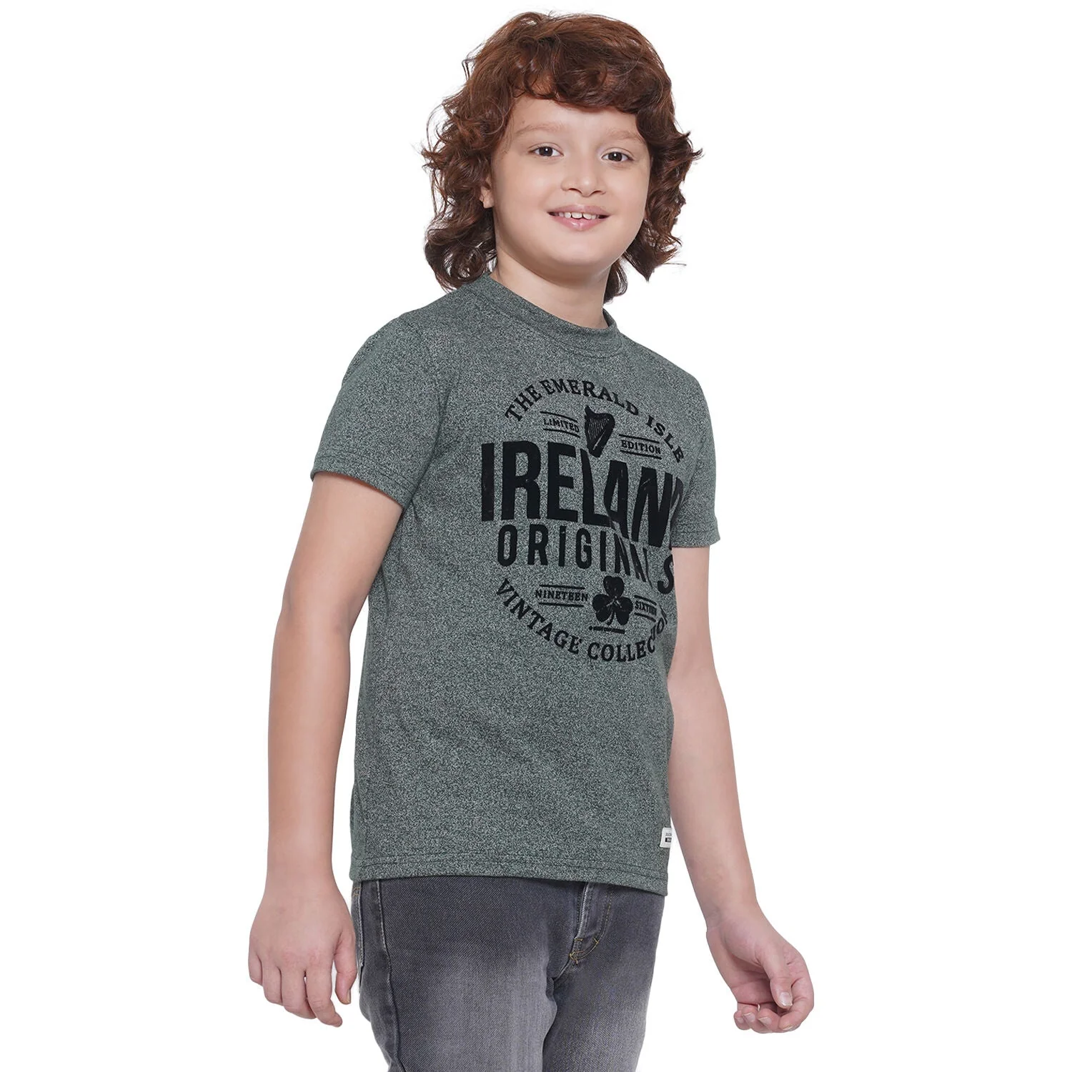 Kid's Ireland Originals T-Shirt Green Grindle - Image 3