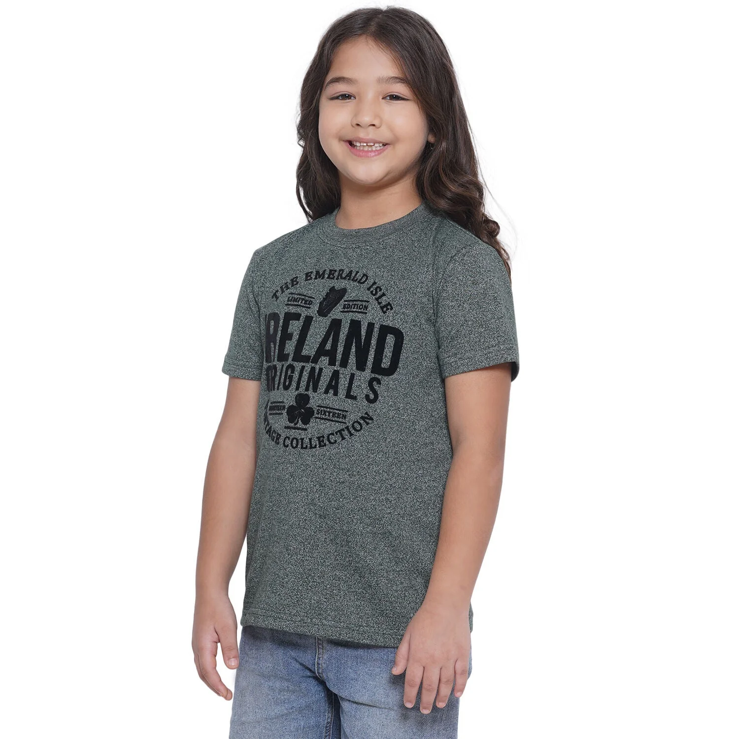 Kid's Ireland Originals T-Shirt Green Grindle - Image 4