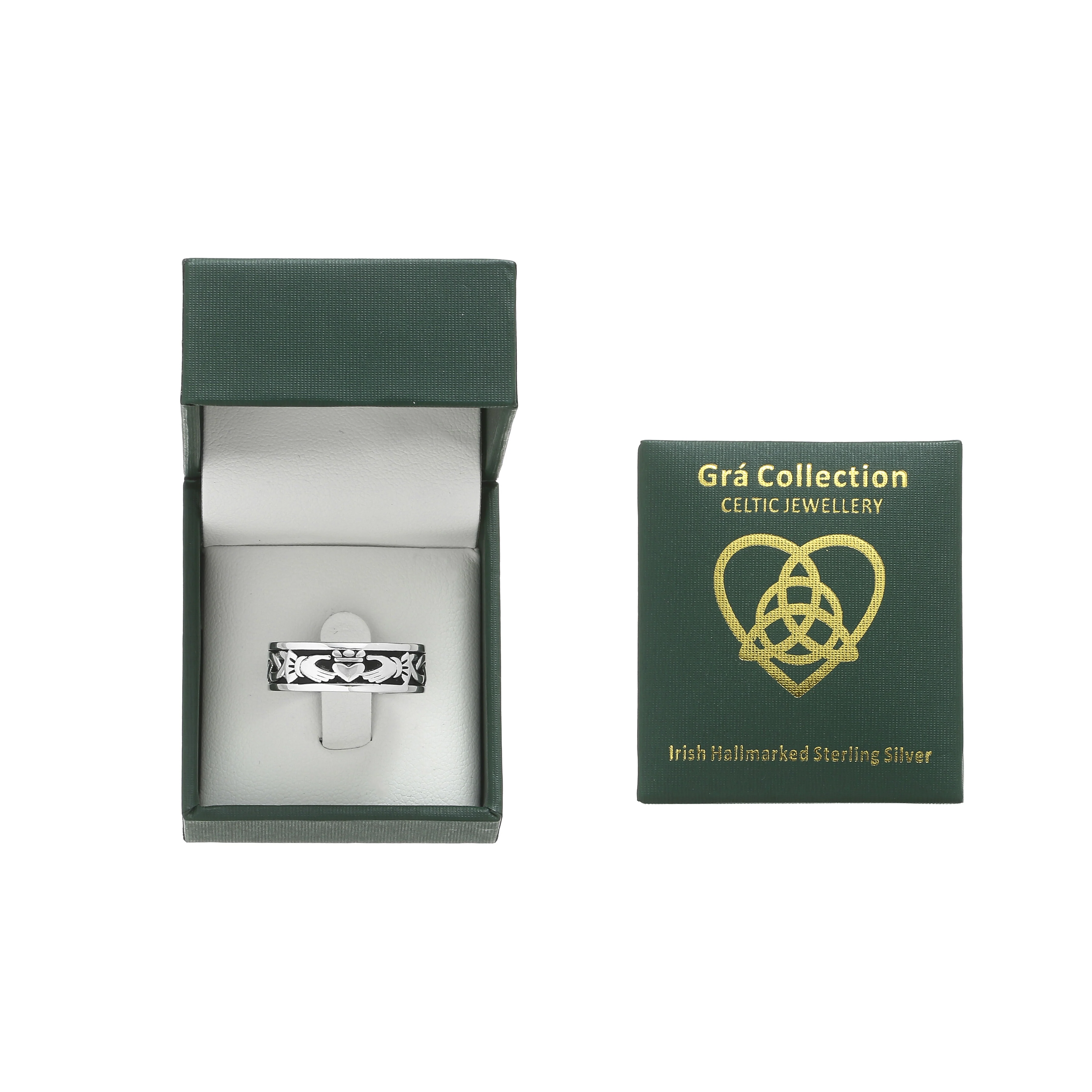 Men's Claddagh Band Ring - Image 3