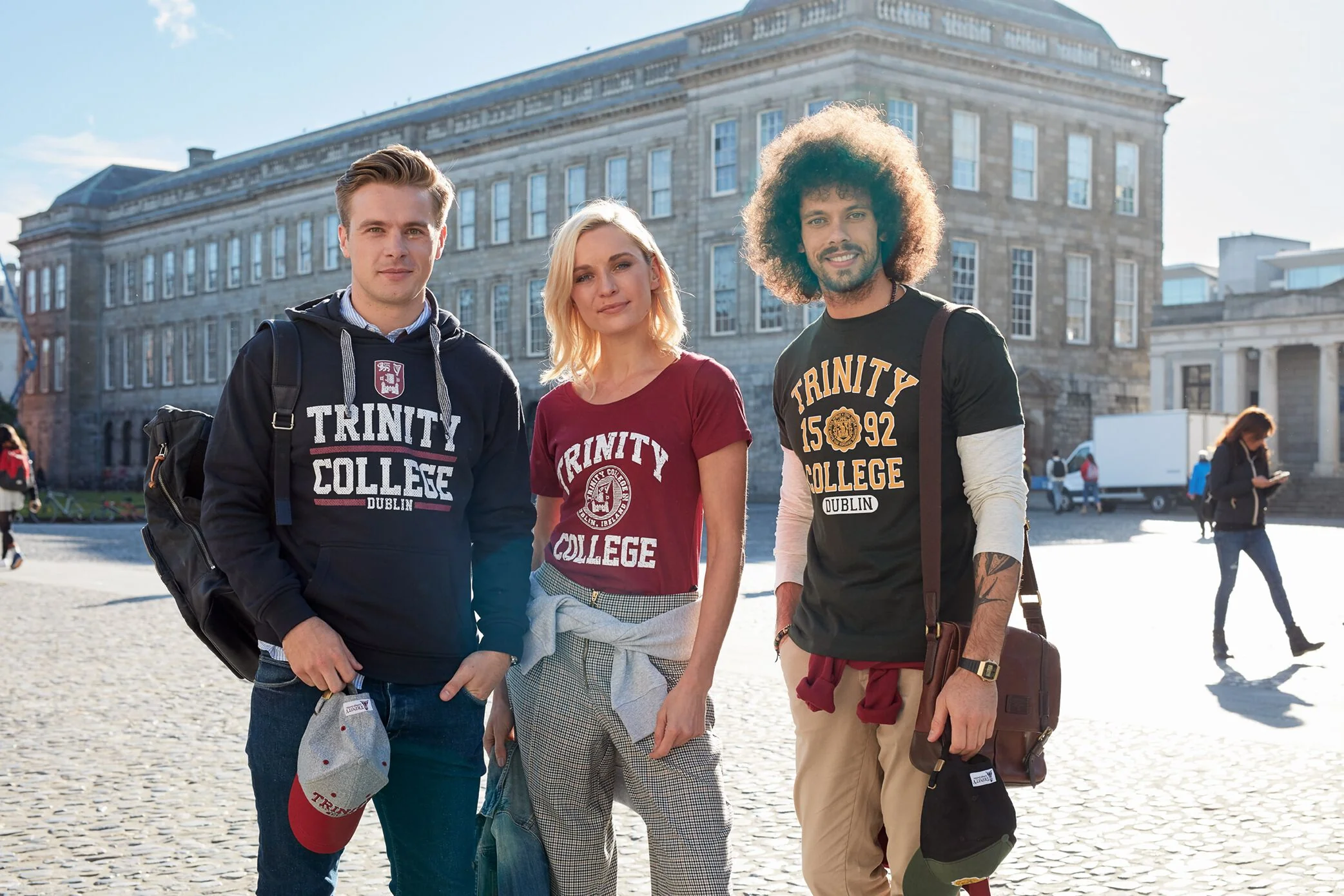 Trinity College Dublin Varsity Bottle Green and Yellow Print T-Shirt - Image 5