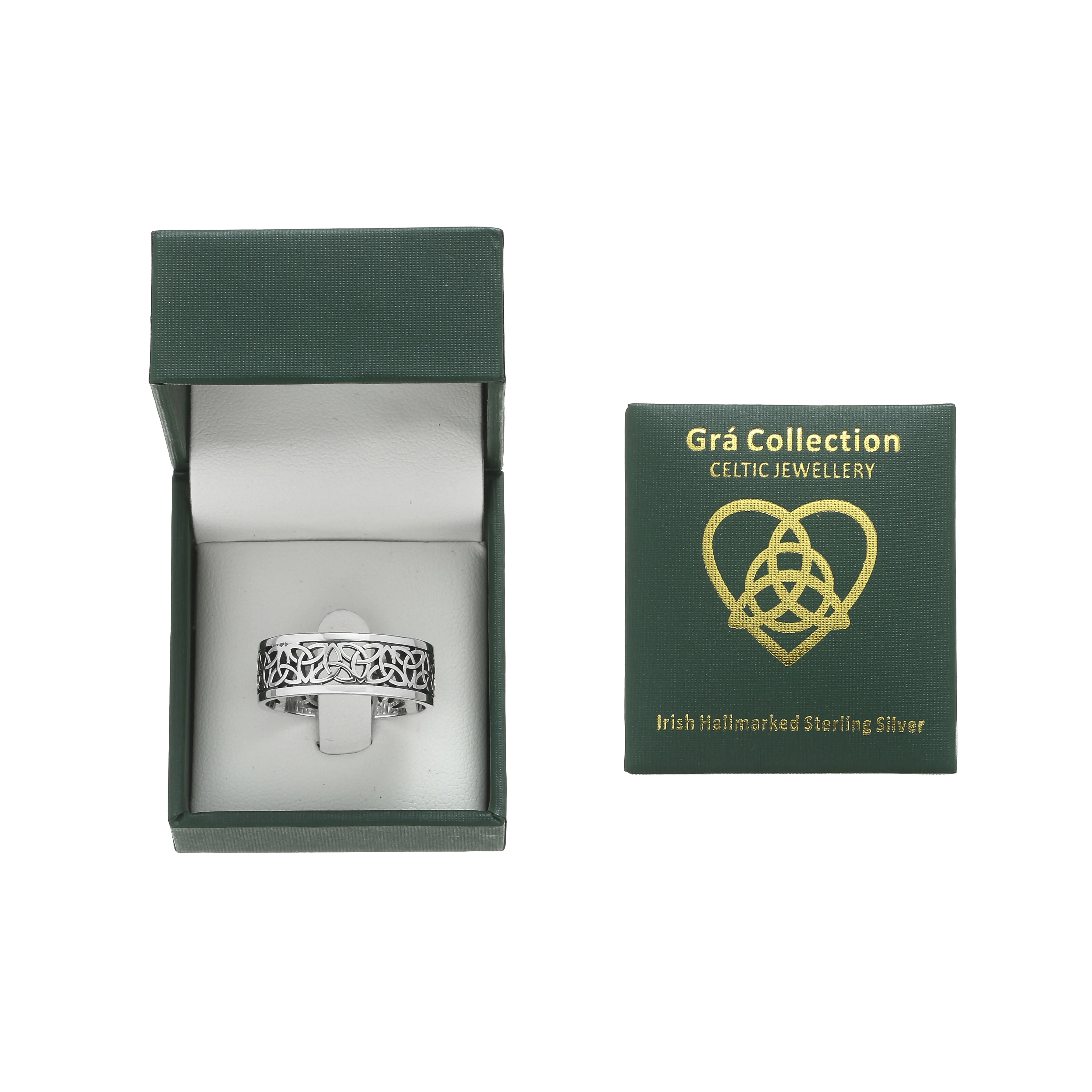 Trinity Knot Wide Celtic Band Ring - Image 3