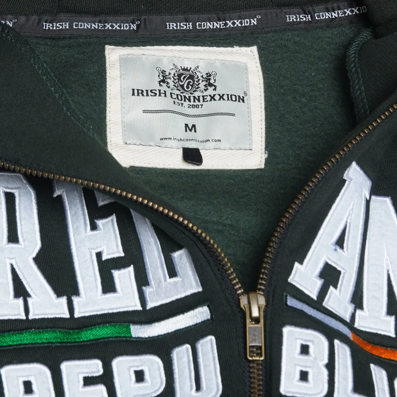 Unisex Ireland Republic Green Zip Hoodie - Image 5