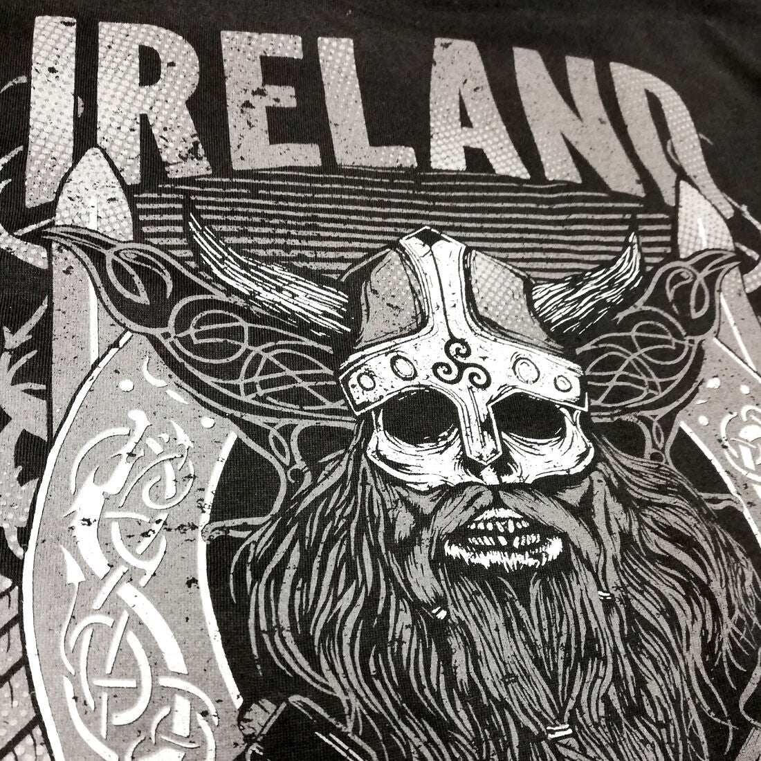 Viking Ireland Graphic T-Shirt Black - Image 3