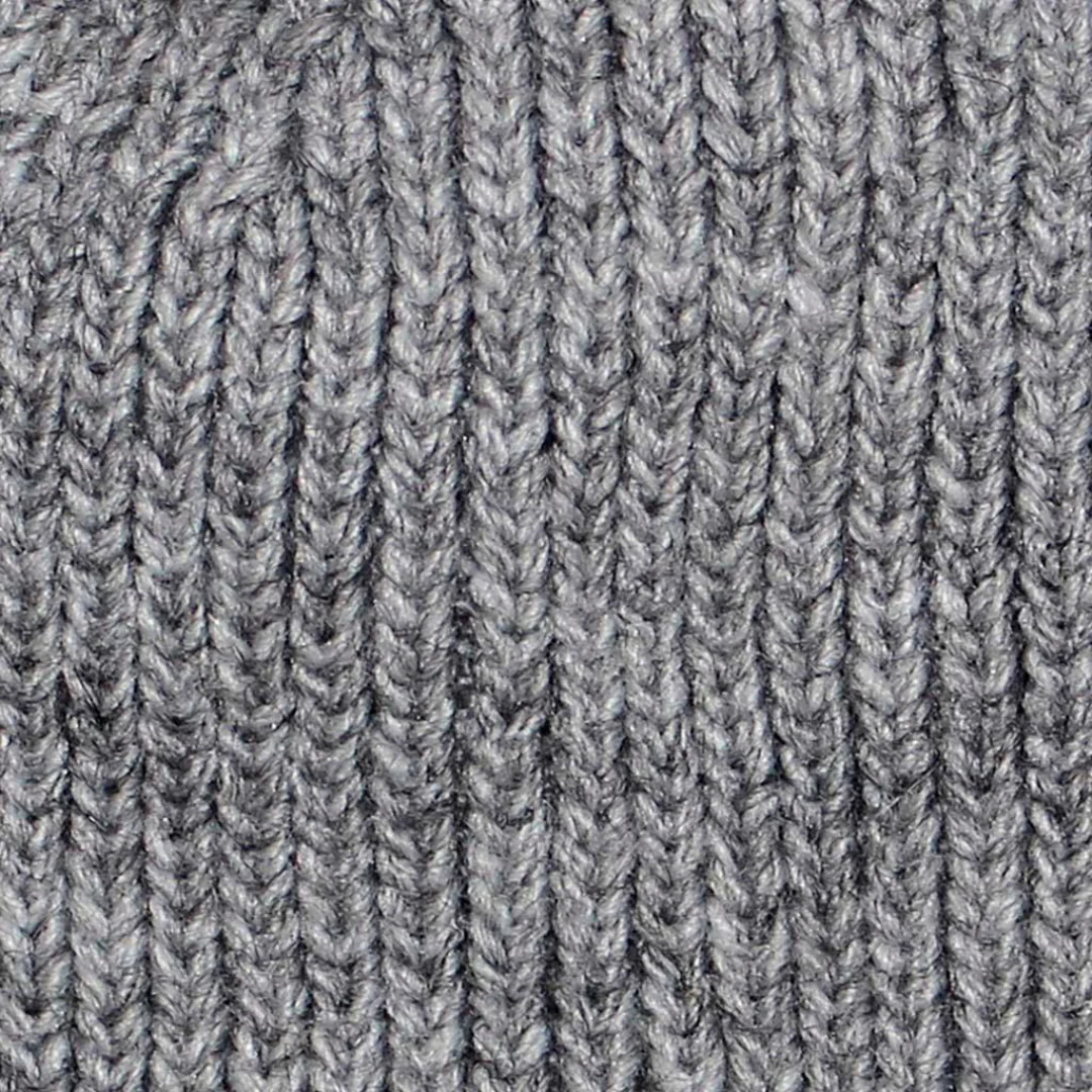 Wool Mix Fisherman Beanie Grey - Image 3